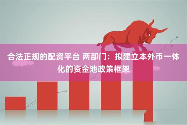 合法正规的配资平台 两部门：拟建立本外币一体化的资金池政策框架